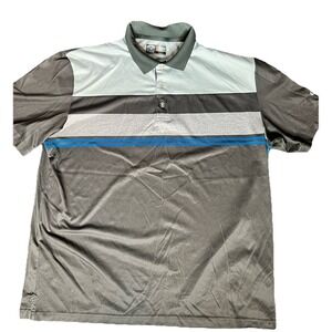 Callaway Opti Dri Polo Golf Shirt Mens XL Gray Colorblock Moisture Wicking